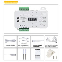 16 Steps LED Strip Light Stair Lighting Controller Motion Sensor System Full Set