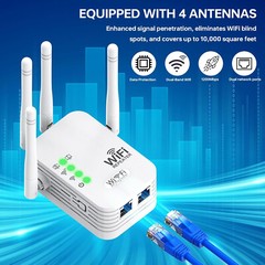 Repeater Router 802.11 Ethernet Wifi Power Boost Long Range Internet Extender US