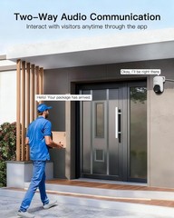 300° Pan Wireless Outdoor Security Camera, No Subscription Free 7-Day Cloud/S…