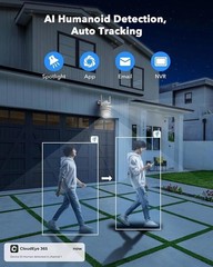 Wireless WiFi Security Camera System Outdoor with Wide Angle Dual Lens for Home