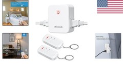 2 Side Outlets Remote Control Outlet with 2 Remotes, No Interference Wireless…