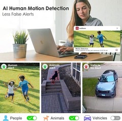 Rraycom 2K WiFi Security Camera for Outdoor, Night Vision Compatible with Alexa