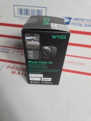 Wyze Cam v4 2.5K QHD Indoor/Outdoor WiFi Smart Security Camera Wired Black