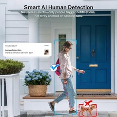 Orbitell 1080p Wireless Wi-Fi Video Doorbell Camera with Two Way Audio, Black