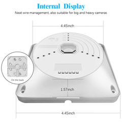 Universal CCTV Camera Junction Box Waterproof ABS Mount for Cable Management
