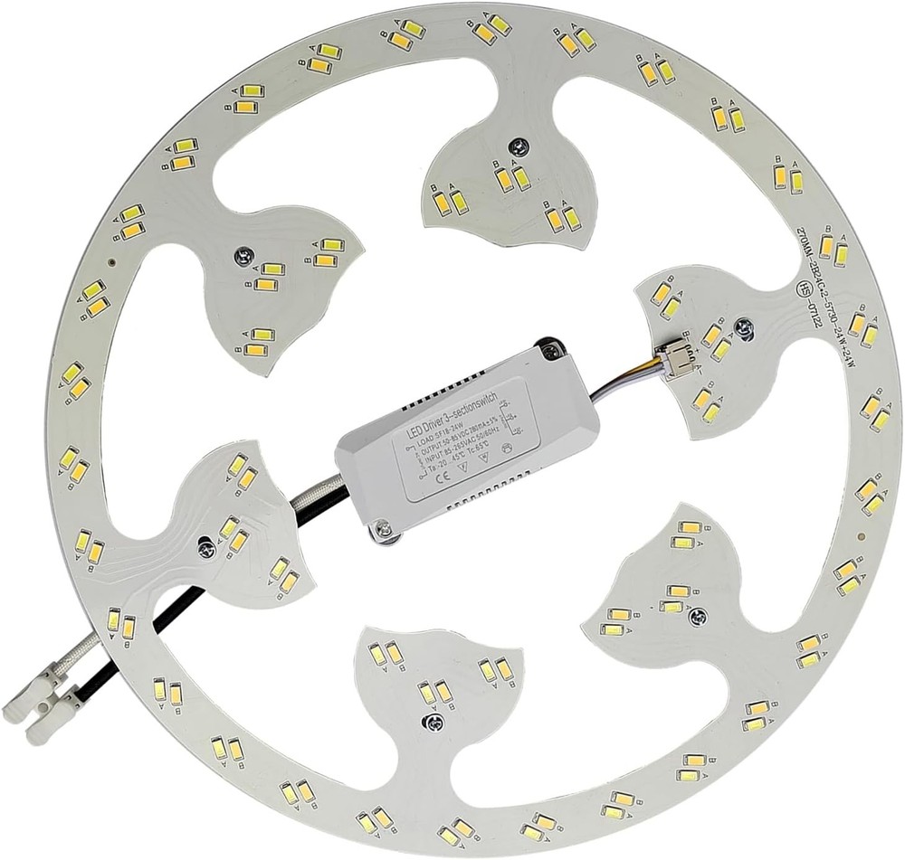 24W LED Flush Mount Ceiling Fan Ring Light Kit Replacement,Retrofit 3 CCT