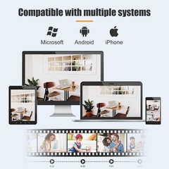 360° WiFi Light Bulb Security Camera Indoor Home Surveillance Night Vision