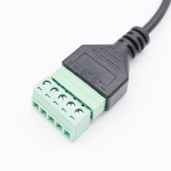 10x USB 2.0 A Male to 5 Pin Screw Connector w Shield Terminal Plug Adapter Cable