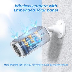 ANRAN 3MP Solar Security Camera Wireless WIFI Battery Rechargeable Home Outdoor