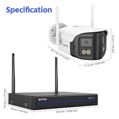 ANNKE 16CH NVR Wireless 4MP Dual Lens Color Security Camera System Two Way Audio