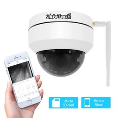 JideTech 1080P Mini PTZ WiFi Camera 5X Optical Zoom Auto Tracking Outdoor Dome