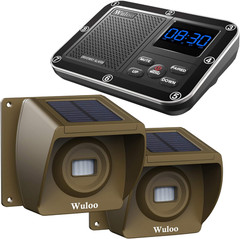 Solar Driveway Alarm Wireless Outside 1800ft Range Motion Sensor & Detector