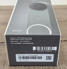 Google Nest Doorbell 3rd Gen Wired Doorbell Camera Hazel G6PPP NEW