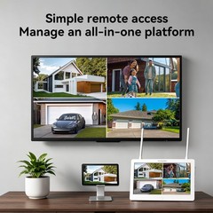 5G Wireless Security IP Camera System With Solar Panel Monitor Night Vision 500G