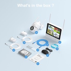 ANRAN 5MP Wireless Home Security Camera System WiFi Outdoor 360° PTZ 2TB 8CH NVR