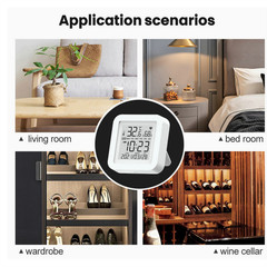 ABS Smart Thermometer Hygrometer Wi-Fi Temperature Humidity Sensor Monitor