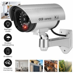 Fake Camera Surveillance CCTV Dome Home Security Blink Flashing LED Light IP54