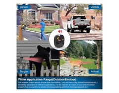 Driveway Alarm- 1/2 Mile Long Range Wireless 1 Receiver 2 Sensors Outdoor Alarm