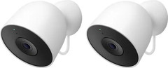 2-Pack Google Nest Cam Outdoor 2K Wired 2nd Gen Security Camera Snow GA09965-US