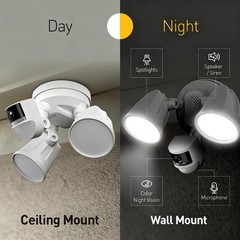 4K Floodlight Security Camera,Security Camera Outdoor with a 32GB Micro SD Ca…