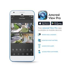 Amcrest UltraHD 4K (8MP) Outdoor Security IP Turret PoE Camera, 3840×2160, 98…
