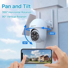 ARCCTV Solar 3MP Security Camera 2.4/5Ghz Wifi 360° PTZ Wireless 2Pack