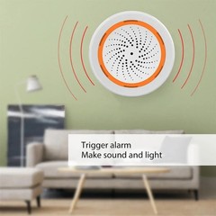 Haozee Tuya ZigBee Smart Siren Alarm 90dB Light Home Security Siren
