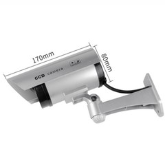 Surveillance Security Flashing LED Light CCTV Dummy Camera Fake Monitor IP54