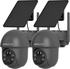 ARCCTV Security Cameras Wireless Outdoor Solar, 4MP 360° View Battery Powered Ou