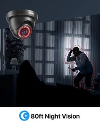 ZOSI 1080p HD Security Dome Camera Outdoor for Home Surveillance System IR-Cut