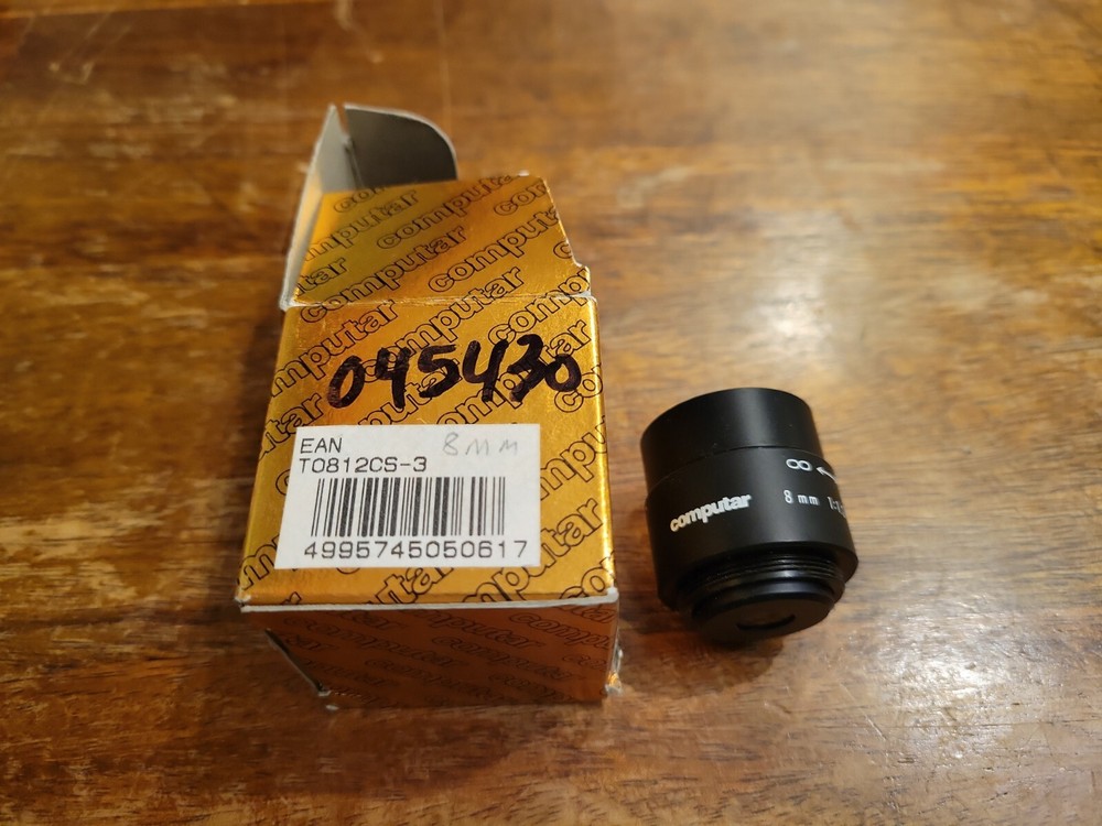 COMPUTAR 8MM F1.2 1/3″ CS CCTV LENS T0812CS-3 Made in Japan D16