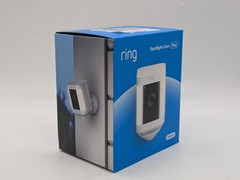 Ring – Spotlight Cam Plus Outdoor/Indoor Wireless 1080p Battery Camera – White