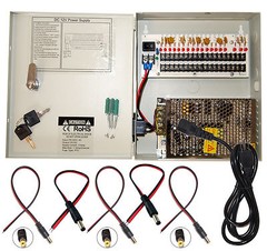 16 Channel 12V DC 10A with 18pcs DC Jack CCTV Power Supply for Security Camera