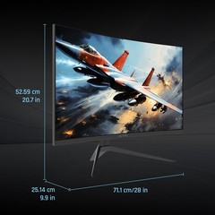 KTC 32″ 240Hz 1ms 1500R Curved Gaming Monitor 1080P 125% sRGB FreeSync/G-Sync