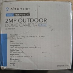 Amcrest 2.8mm HD Analog 2MP Outdoor dome Camera
