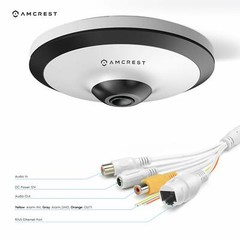 Amcrest 5MP IP Camera POE Security Dome IP5M-F1180EW 360°Indoor Fisheye Warranty