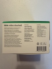 Blink Video Doorbell System with Head-to-Toe HD View Sync Module Core, White NEW