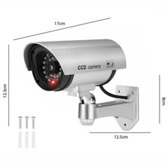 Surveillance Security Flashing LED Light CCTV Dummy Camera Fake Monitor IP54
