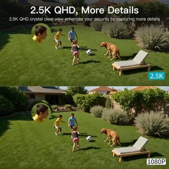 Smart Wi-Fi Cameras for Home Outdoor 2.5K, 2.4G/5G Wired