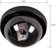 Dummy CCTV Dome Camera Red Flashing LED Fake Security Camera Home Office