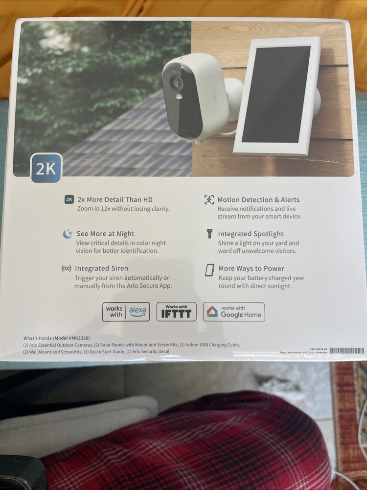 Arlo VMK3250-1SCNAS Essential 2-Camera Outdoor Wireless 2K Security Camera 2nd..