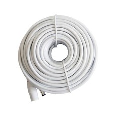 50ft 15M 12V DC Power Extension Cable, 5.5mm x 2.1mm, IP Camera, White, Cord