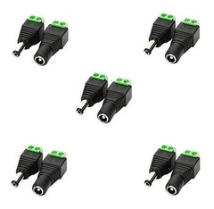 5.5mm X 2.1mm Dc Barrel Jack Connector 12v/5v24v Adapter With Female Socket Ma