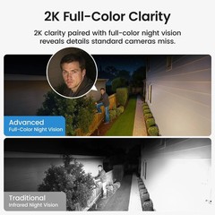AOSU Solar Security Cameras Outdoor Wireless 4 Cam Kit 2K Night Vision 360 View!