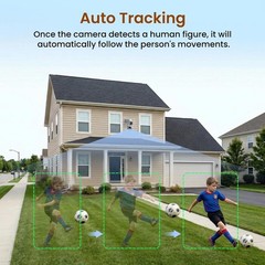 Dual Lens 4G LTE Security Camera Solar Powered Dual PIR Sensors Night Vision PTZ