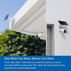 TP-Link Tapo SolarCam C402 Kit, Outdoor Battery Camera with Solar Panel Base