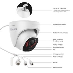 Reolink 5MP 16 Channel 4TB HDD NVR Outdoor PoE DIY CCTV Security Camera System