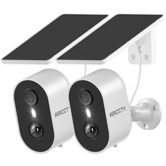 ARCCTV 2Pack 5G WIFI Solar Battery Powered Security Camera Wireless Outdoor Home
