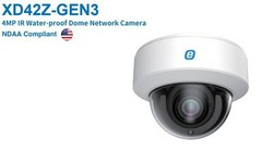 IP Camera Dome 4 MP POE 164ft (50m) IR WDR (120dB) Micro SD IP67 XD42Z-GEN3