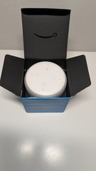 Amazon Echo Dot (3rd Gen) Alexa Smart Speaker, White/Gray, Bluetooth Wi-Fi, OPEN
